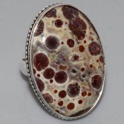 Серебряное кольцо с мексиканской яшмой 18р